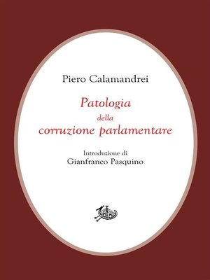 cover image of Patologia della corruzione parlamentare